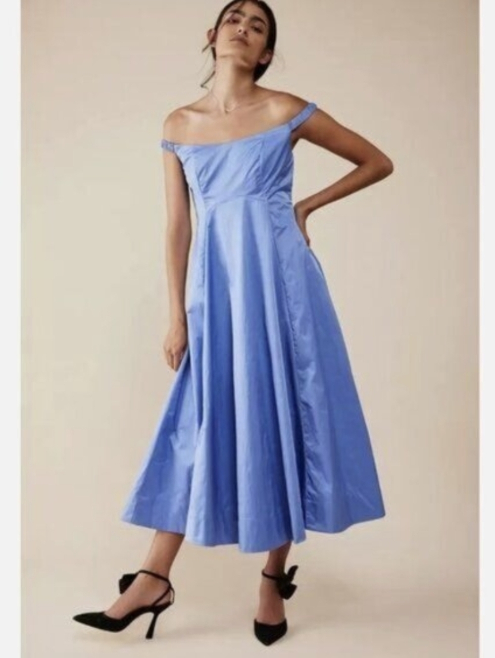 Free People Alinda‎ Womens Midi Dress NWT Special Occasion Fairy Romantic sz 6